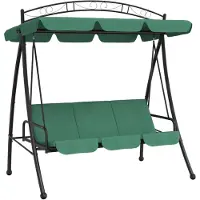 vidaXL Hammock grön 198 cm tyg och stål