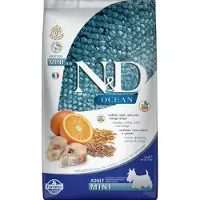 Farmina N&amp;D Ocean Dog torskfisk, spelt, havre, apelsin Adult Mini 2,5 kg
