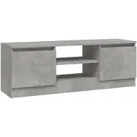 vidaXL Tv-bänk med dörr betonggrå 102x30x36 cm
