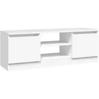 vidaXL TV-bänk med dörr vit 102x30x36 cm