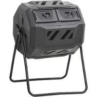 vidaXL Kompostlåda för trädgården svart 73x64x95 cm 160 L