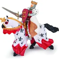 Papo Röd Kung Arthur - H: 7,5 cm - - One Size - Leksaksfigur