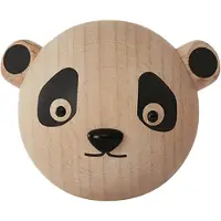 OYOY Knopp - 4x4x4 cm - Mini - Panda - Natur - - One Size - Knopp