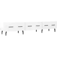 vidaXL Tv-bänk vit högglans 150x36x30 cm konstruerat trä