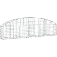 vidaXL Gabion bågformad 200x30x40/60 cm galvaniserat järn