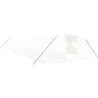 vidaXL Växthus med stålram vit 64 m² 16x4x2 m