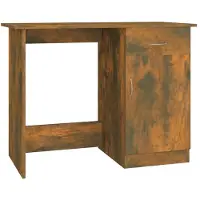 vidaXL Skrivbord rökfärgad ek 100x50x76 cm konstruerat trä