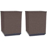 vidaXL Odlingslådor 2 st brun 30x30x37 cm polypropylen