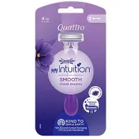 Wilkinson Sword WILKINSON_MyIntuition Smooth Violet Bloom razors Quattro 3pcs.