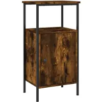 vidaXL Sängbord rökfärgad ek 41x31x80 cm konstruerat trä