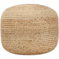 vidaXL Handgjord jutesittpuff, 45 x 30 cm