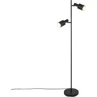 QAZQA Smart golvlampa svart inkl 2 Wifi A60 - Stijn