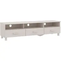vidaXL Tv-bänk HAMAR vit 158x40x40 cm massiv furu