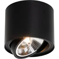 QAZQA Modern takspotlight svart roterbar och tiltbar AR111 - Rondoo Up