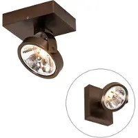 QAZQA Design spotlight mörkbrons roterbar och vinklingsbar - Go