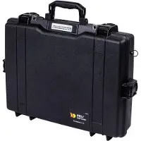 Peli 1495 extremt tålig skyddslåda för bärbar dator, IP67-vatten- och dammtät, 15 liters kapacitet, tillverkad i USA, inget skum, svart