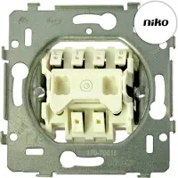 Niko Fjädertryck, enkel, N.O. 10A/250Vac