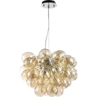 Maytoni Glas pendellampa Balbo, dimbar, Creme / bärnsten, Vardagsrum / matsal, Glas, Modern, Pendellampa