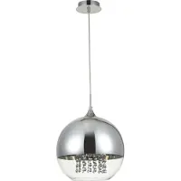 Maytoni Hänglampa Fermi, dimbar, Förkromad / silver, Vardagsrum / matsal, Glas, Modern, Pendellampa