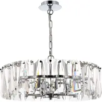 Maytoni Hänglampa Puntes, dimbar, Förkromad / silver, Vardagsrum / matsal, Metall, Modern, Pendellampa