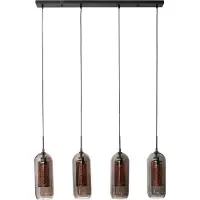 Zijlstra Glas pendellampa Kamilian, dimbar, Aluminium / grå / zink, Vardagsrum / matsal, Metall, Pendellampa