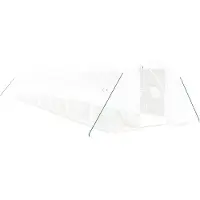 vidaXL Växthus med stålram vit 54 m² 18x3x2 m