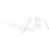 vidaXL Växthus med stålram vit 60 m² 20x3x2 m