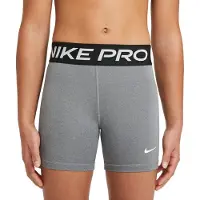 Nike Sportbyxa 'Pro' gråmelerad / svart / vit