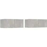 vidaXL TV-skåp 2 st betonggrå 80x30x30 cm konstruerat trä