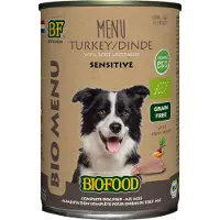 Biofood BF Petfood Organic Bio Menu Sensitive kalkon våtfoder hund (400 g)