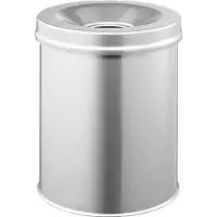 Durable SAFE rund 15 330523 Papperskorg 15 l (Ø x H) 260 mm x 357 mm Stål Silver 1 st