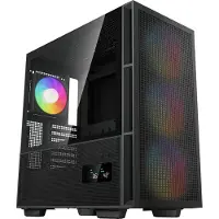 DeepCool CH560 Digital - Mid tower - utökad ATX - genomskinlig sidopanel (härdat glas) - ingen strömförsörjning (ATX / PS/2) - svart - USB/ljud