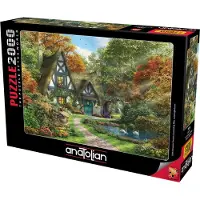 AnaTolian 2000-bit pussel - The Autumn Cottage pussel Multicolor