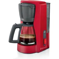 Bosch Filterkaffebryggare - - TKA3M134 MyMoment - Röd - glaskanna - Aroma Plus-funktion - hålls varm i upp till 60 min