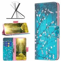 Mtp Products Wonder Series Xiaomi Redmi 10 5G/Note 11E Plånboksfodral - Vita Blommor