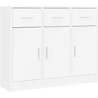 vidaXL Skåp, Vitt, 91x28x75 cm, Träbaserat material