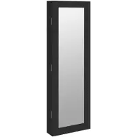 vidaXL Spegelskåp svart väggmonterat 30x8,5x90 cm
