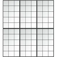 vidaXL Väggspeglar 6 st svart 100x60 cm metall