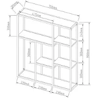 En.casa Vägghylla Jämijärvi 90x75x18 cm stål svart []