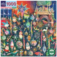 Eeboo Pussel - 1000 Delar - 58,4x58,4 cm - Holiday Ornament - - One Size - Pussel