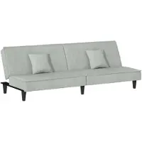 vidaXL Bäddsoffa ljusgrå sammet
