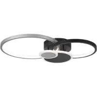 JUST LIGHT LED taklampa Papilon, Svart, Vardagsrum / matsal, Aluminium / grå / zink, Modern, LED-taklampa