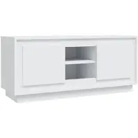 vidaXL Tv-bänk vit 102x35x45 cm konstruerat trä