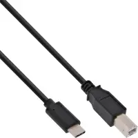 InLine 35765, 5 m, USB C, USB B, USB 2.0, hane/kvinna, svart