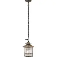 Orion Traditionell utomhushänglampa Ilka med kedja, Brun / rost, Aluminium / grå / zink, Lantlig / rustik
