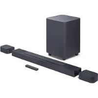 JBL Bar 800, soundbar med sina högtalare och trådlös subwoofer, 3D Dolby Atmos surroundljud, WiFi-anslutning, Blu