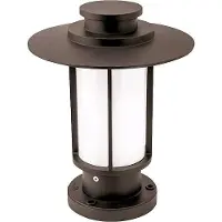 Orion Pollare Putri, dimbar, Brun / rost, Aluminium / grå / zink, Modern, Utomhuslampa