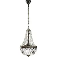 Orion Kristall pendellampa Arila, dimbar, Genomskinlig / transpare, Vardagsrum / matsal, Metall, Antik, Pendellampa