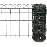vidaXL Rabattkant pulverlackerat järn 25x0,65 m