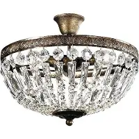 Orion Kristall taklampa Arila, dimbar, Genomskinlig / transpare, Vardagsrum / matsal, Metall, Antik, Taklampa